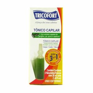 Tônico Capilar Tricofort 3 em 1 com 2 Frascos 20ml Cada