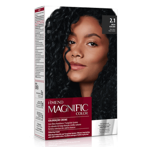 Coloração Creme Magnific Color 2.1 Preto Azulado Amend