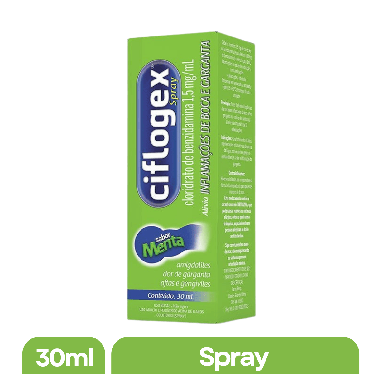 Ciflogex Spray Analgésico Sabor Menta 30ml