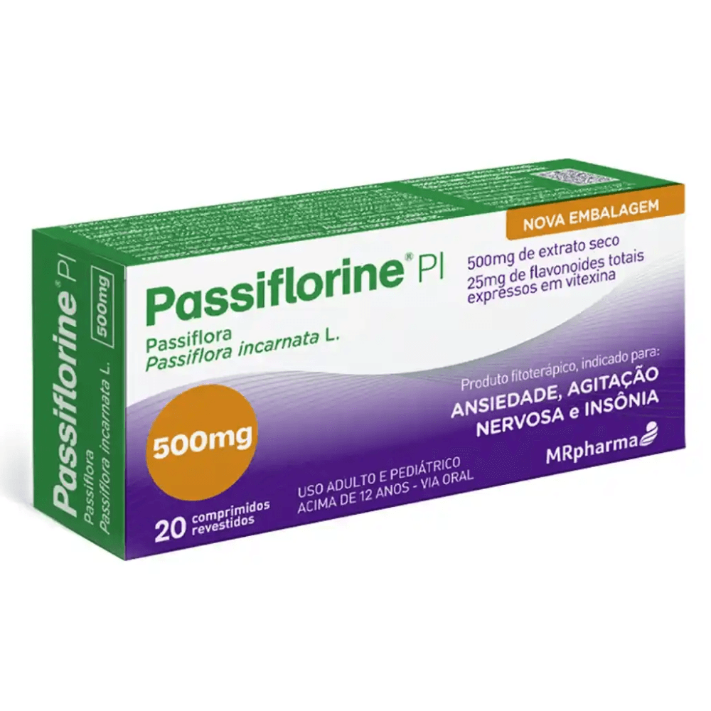 Passiflorine PI 500mg Fitoterápico com 20 Comprimidos