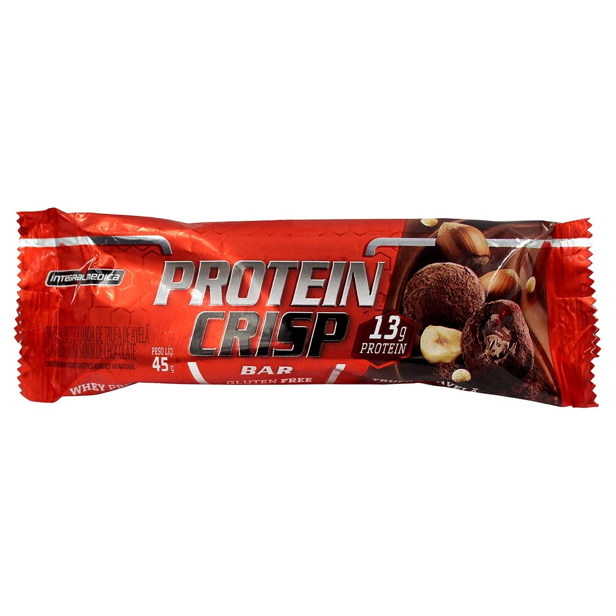 Barra de Proteína Integralmedica Protein Crisp Sabor Trufa de Avelã 45g