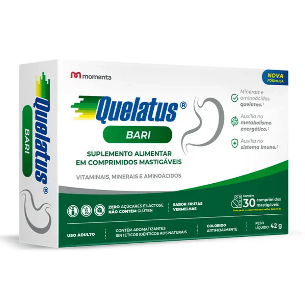 Quelatus Bari Suplemento Alimentar 30 Comprimidos Mastigáveis