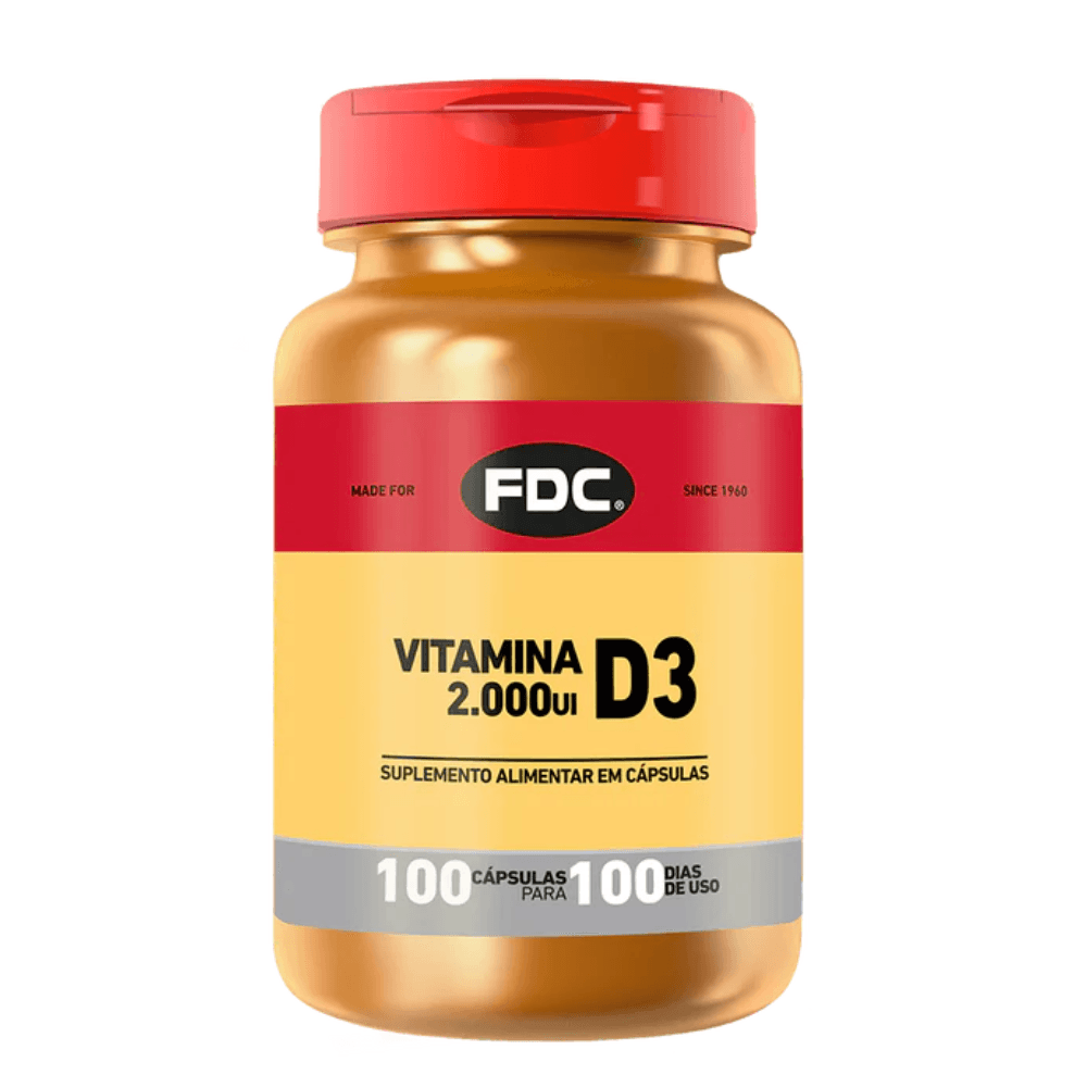 Vitamina D3 2000ui FDC com 100 Cápsulas