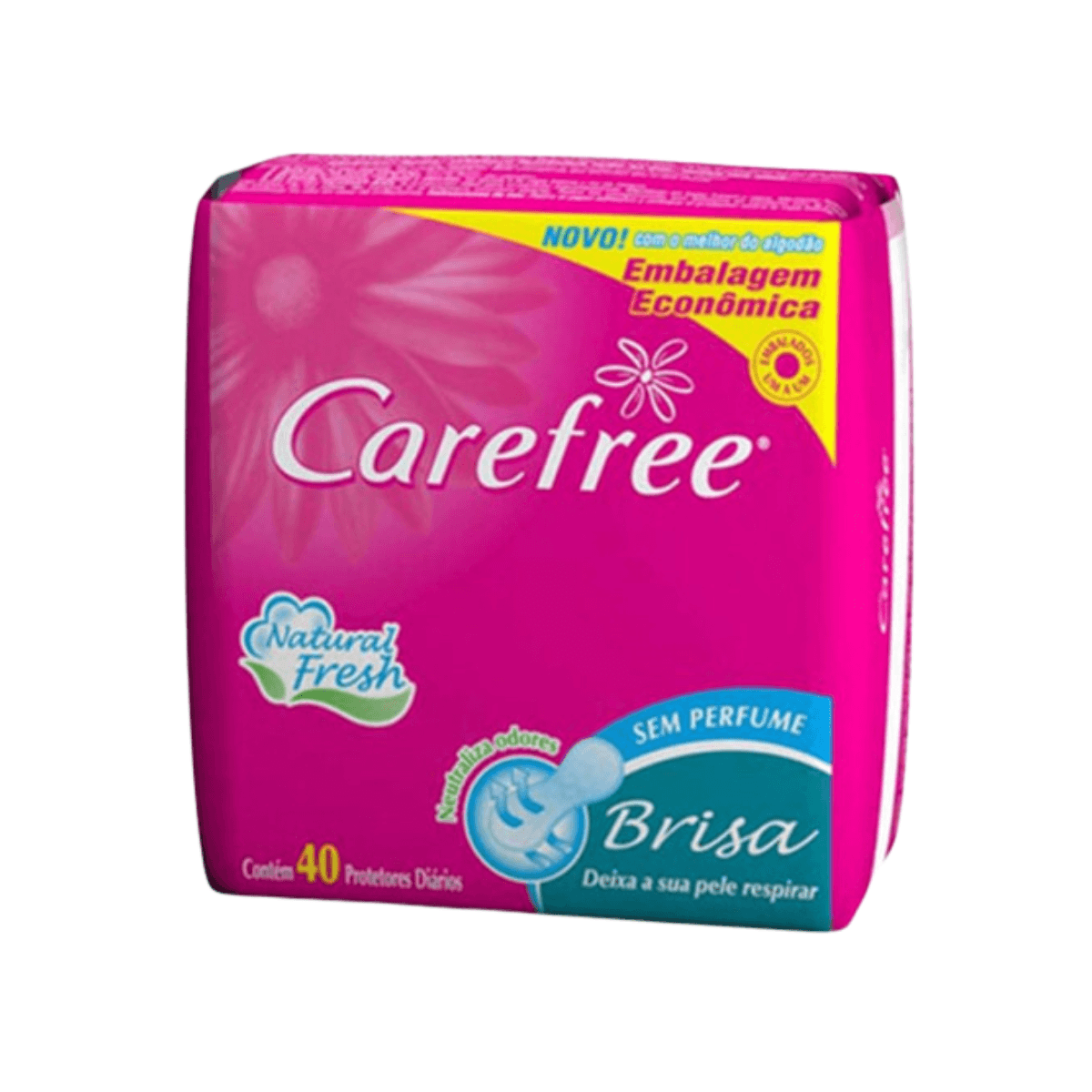 Protetor Diário Carefree Tododia Sem Fragrância 40 Unidades