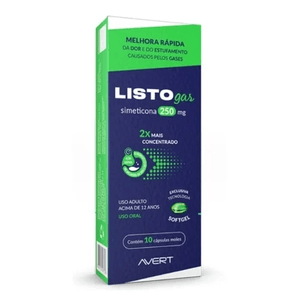 Listogas 250mg 10 Cápsulas