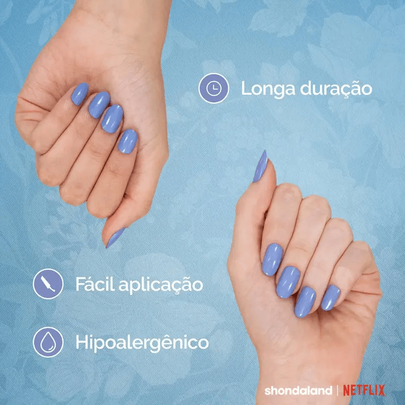 Esmalte Azul Risqué Bridgerton Infiltrada no Baile Cremoso 8ml