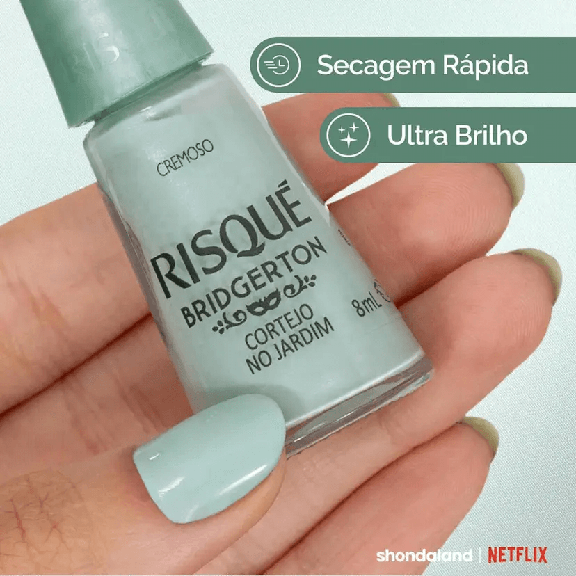Esmalte Cremoso Risqué Bridgerton 8ml - Cortejo no Jardim