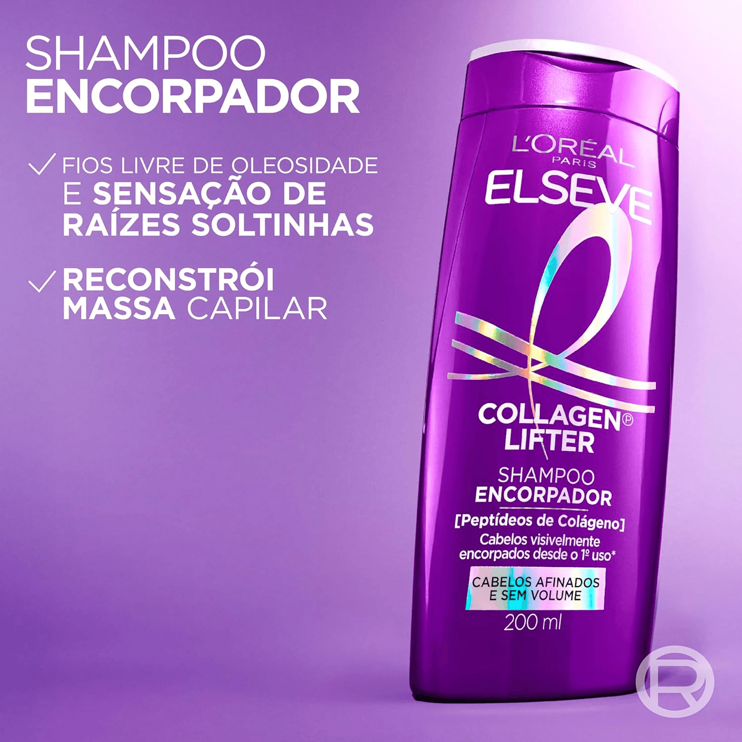 Shampoo Elseve Collagen Lifter Encorpador L'Oréal Paris 200ml