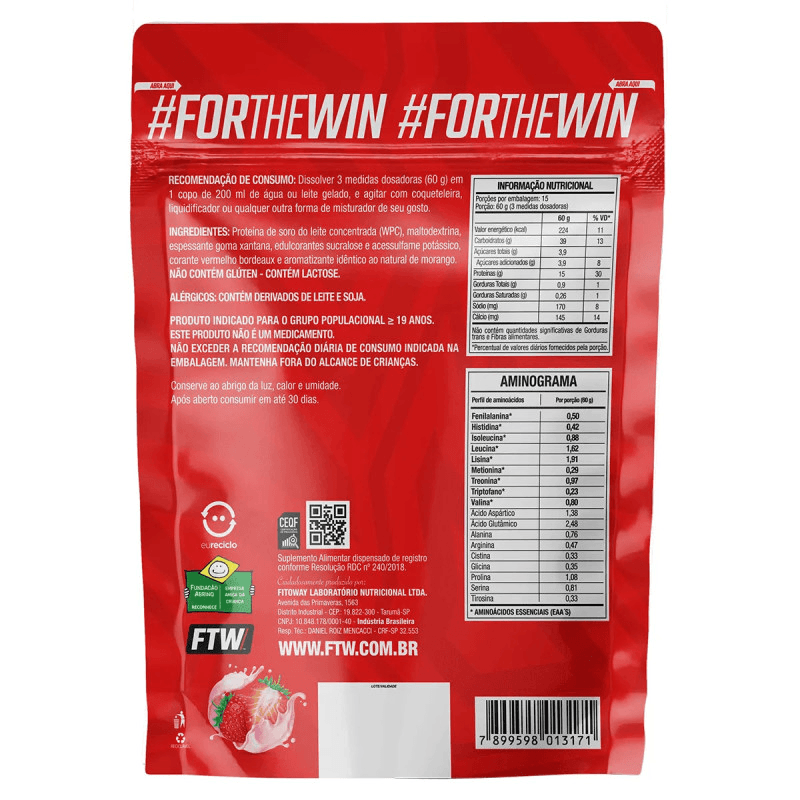 Whey Ultra Protein Concetrado Refil Baunilha 900G FTW