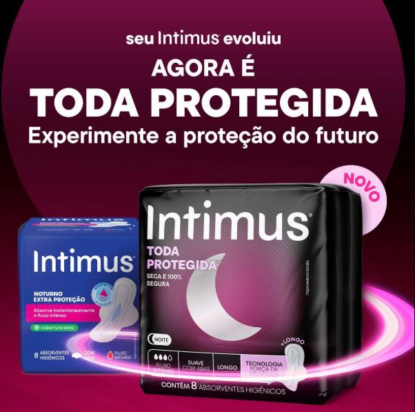 Absorvente Intimus Gel Noturno com Abas 30 unidades