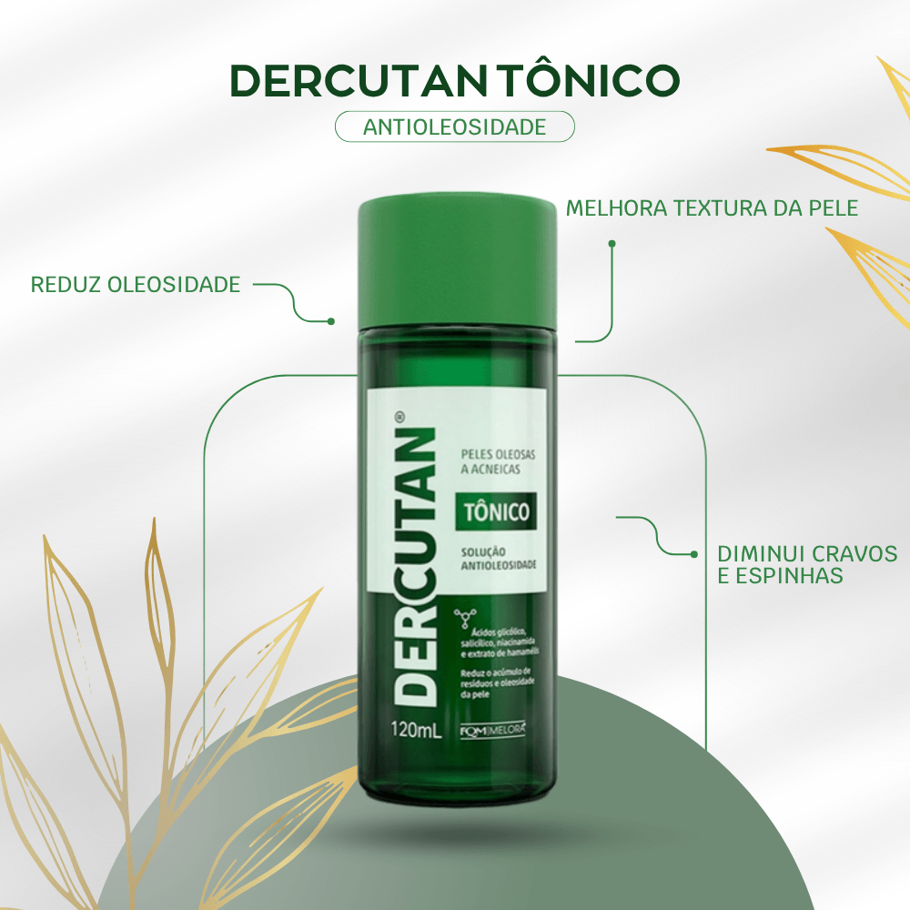 Dercutan Tônico Solução Antioleosidade 120ml