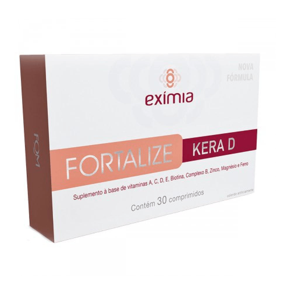 Suplemento para Cabelos e Unhas - Exímia Fortalize Kera D 30 Comprimidos